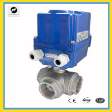 3-way DC12v on-off switch electric ball valve for 1" to 3" water treatment system